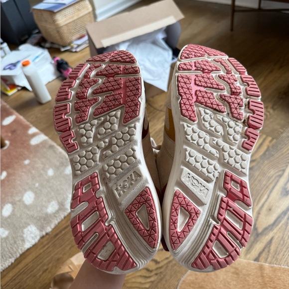 Hoka Bondi L Suede Sneakers in Beige and Brown - Picture 8 of 8